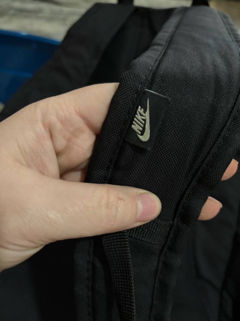 Nike Black Backpack with White Swoosh Graphic - Men's - Picture 3 of 5